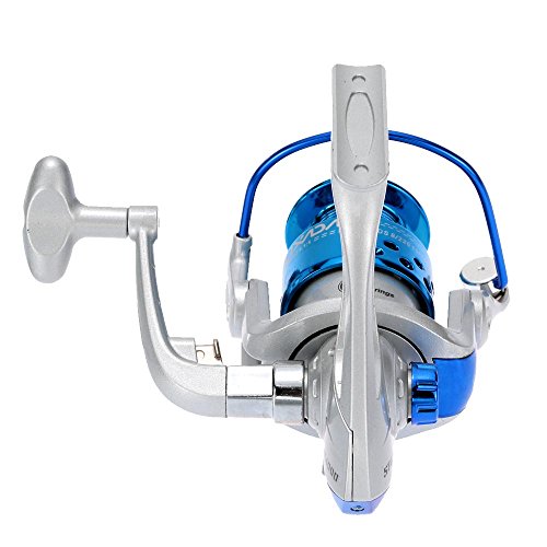 Lixada Carrete de Pesca Spinning 8BB Rodamientos de Bolas Intercambiable Mano Izquierda/Derecha Manija Plegable ST4000 5.1: 1 Lixada Carrete de Pesca Spinning 8BB Rodamientos de Bolas Intercambiable Mano Izquierda/Derecha Manija Plegable ST4000 5.1: 1