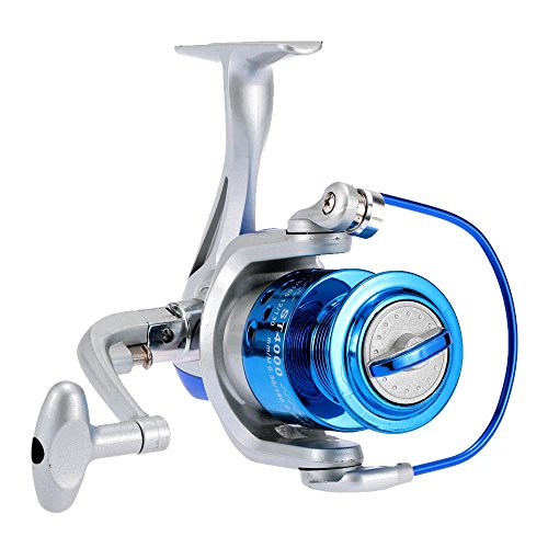 Lixada Carrete de Pesca Spinning 8BB Rodamientos de Bolas Intercambiable Mano Izquierda/Derecha Manija Plegable ST4000 5.1: 1 Lixada Carrete de Pesca Spinning 8BB Rodamientos de Bolas Intercambiable Mano Izquierda/Derecha Manija Plegable ST4000 5.1: 1