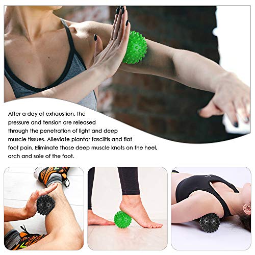 Lixada Estera de Acupresión y Almohada Kit con 2 pcs Bolas de Masaje de Punta para Alivio del Dolor Muscular del Espalda/Cuello/Pies