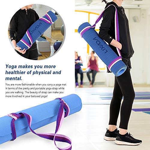 Lixada Esterilla de Yoga Antideslizante TPE Insípido con Línea de Posición Correa y Bolsa para Pilates Fitness Culturismo 183 * 61 * 0.6cm