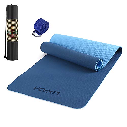 Lixada Esterilla de Yoga TPE Ecologica y Correa de Yoga con Bolsa de Almacenamiento para Yoga Pilates Fitness