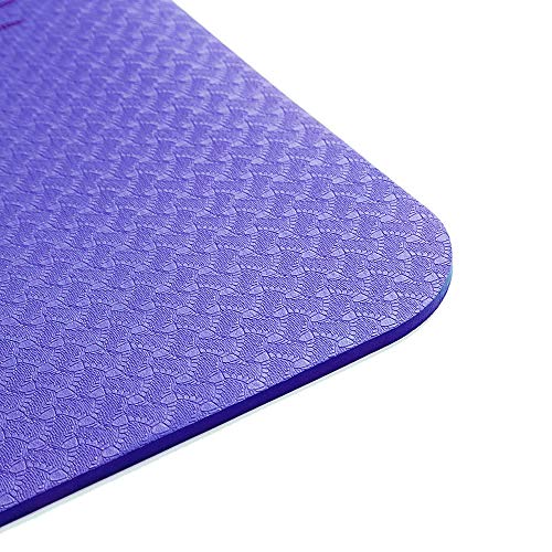 Lixada Esterilla de Yoga TPE Insípido con Línea de Posición Colchoneta de Yoga Alfombrilla de Yoga para Fitness Culturismo Pilates 183 * 61cm