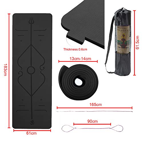 Lixada Esterilla de Yoga TPE Insípido con Línea de Posición Colchoneta de Yoga Alfombrilla de Yoga para Fitness Culturismo Pilates 183 * 61cm Lixada Esterilla de Yoga TPE Insípido con Línea de Posición Colchoneta de Yoga Alfombrilla de Yoga para Fitness Culturismo Pilates 183 * 61cm