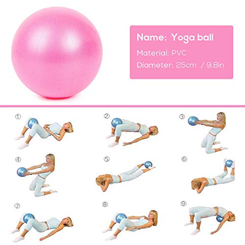 Lixada Pelota de Yoga 25cm Grueso Estabilidad Anti-explosión Pelota de Pilates Mini Barre Pelota Fisica