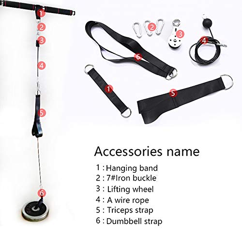 Lixada Polea Mudo de Acero DIY Cable de Acero Sistema de Fijación de Equipo de Fitness para Brazo Bíceps Tríceps Entrenamiento de Fuerza Lixada Polea Mudo de Acero DIY Cable de Acero Sistema de Fijación de Equipo de Fitness para Brazo Bíceps Tríceps Entrenamiento de Fuerza