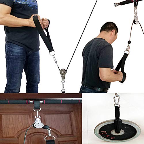 Lixada Polea Mudo de Acero DIY Cable de Acero Sistema de Fijación de Equipo de Fitness para Brazo Bíceps Tríceps Entrenamiento de Fuerza Lixada Polea Mudo de Acero DIY Cable de Acero Sistema de Fijación de Equipo de Fitness para Brazo Bíceps Tríceps Entrenamiento de Fuerza