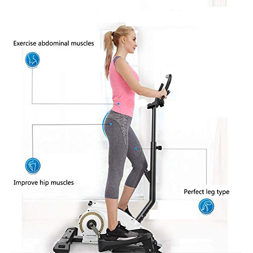 LJYY Bicicleta elíptica 2 en 1 para Uso doméstico con Pantalla de Consola, máquina de Entrenamiento de Cardio para Adelgazar, máquina de Entrenamiento de Cardio para Adelgazar, máquinas de Remo m