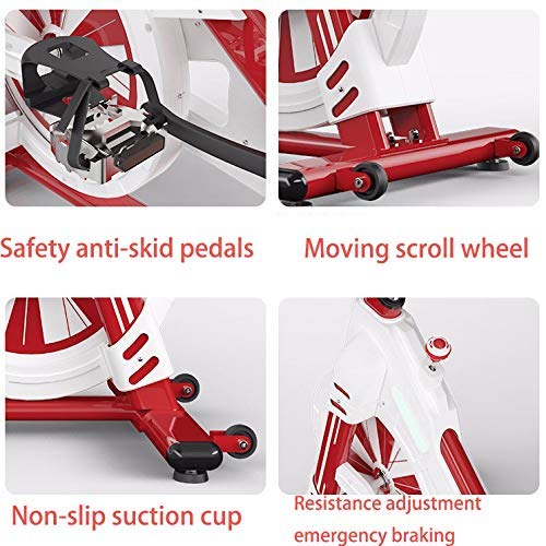 LJYY Bicicleta estática - Eventos de Video y aplicación multijugador, Masa de Volante de 12 KG, Compatible con cinturón de Pulso - Entrenador de Bicicleta de Fitness con transmisión silenciosa po LJYY Bicicleta estática - Eventos de Video y aplicación multijugador, Masa de Volante de 12 KG, Compatible con cinturón de Pulso - Entrenador de Bicicleta de Fitness con transmisión silenciosa po