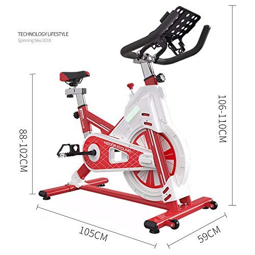 LJYY Bicicleta estática para Ciclismo en Interiores, Entrenamiento Cardiovascular, Manillar y Asiento Ajustables, sensores de frecuencia cardíaca y la computadora de a Bordo Lee la Velocidad, DIS