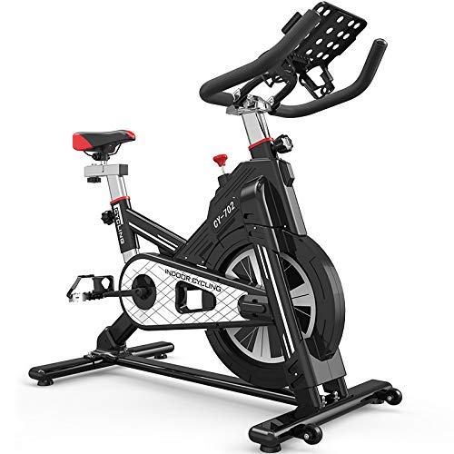 LJYY Bicicleta estática para Ciclismo en Interiores, Entrenamiento Cardiovascular, Manillar y Asiento Ajustables, sensores de frecuencia cardíaca y la computadora de a Bordo Lee la Velocidad, DIS