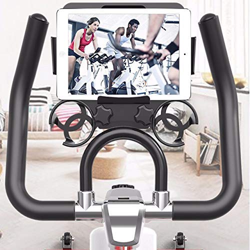 LJYY Bicicleta estática para Ciclismo en Interiores, Entrenamiento Cardiovascular, Manillar y Asiento Ajustables, sensores de frecuencia cardíaca y la computadora de a Bordo Lee la Velocidad, DIS