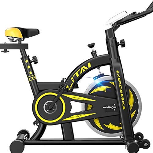 LJYY Bicicleta estática para Interiores, Volante de inercia de 12 kg, Compatible con Correa de Pulso, Bicicleta de Velocidad con transmisión por Correa, ergómetro de hasta 300 kg, Bicicleta estát LJYY Bicicleta estática para Interiores, Volante de inercia de 12 kg, Compatible con Correa de Pulso, Bicicleta de Velocidad con transmisión por Correa, ergómetro de hasta 300 kg, Bicicleta estát