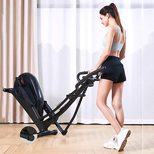 LK-HOME Bicicleta Elíptica Profesional, Máquina para Adelgazar Fitness, Máquina Elíptica con 8 Niveles De Resistencia Y Sensor De Frecuencia Cardíaca, Máquina De Entrenamiento Cardiovascular