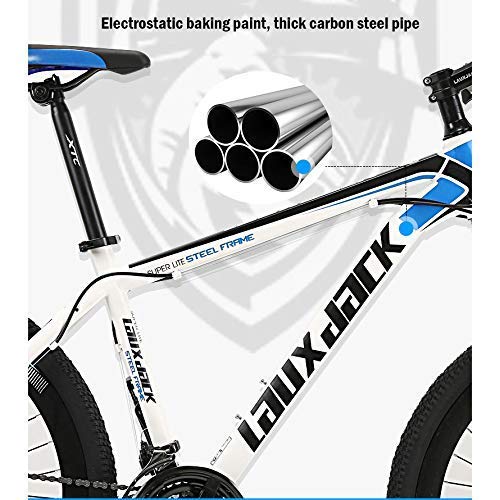 LKAIBIN Bicicleta de campo de cross Deportes al aire libre 21 velocidades Bicicleta de montaña de 26 pulgadas 6 radios Rueda de suspensión delantera Dual Disco Freno MTB Bicicleta, Rojo LKAIBIN Bicicleta de campo de cross Deportes al aire libre 21 velocidades Bicicleta de montaña de 26 pulgadas 6 radios Rueda de suspensión delantera Dual Disco Freno MTB Bicicleta, Rojo