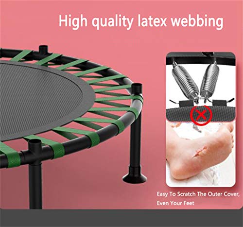 LKFSNGB Trampolín para niños con Red de Seguridad y Correas silenciosas, Juguetes de Rebote para Interiores y Exteriores para niños, Capacidad de hasta 300 kg (estático)