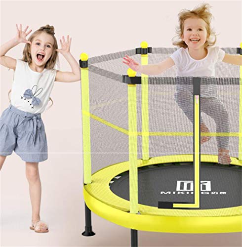 LKFSNGB Trampolín para niños con Red de Seguridad y Correas silenciosas, Juguetes de Rebote para Interiores y Exteriores para niños, Capacidad de hasta 300 kg (estático)