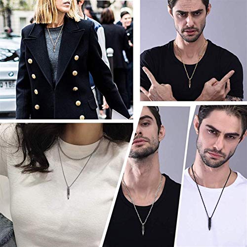 LKITYGF Novela Collar de Calavera de Bala para Hombres Punk Rock Biker Joyería de Acero Inoxidable Accesorios de Gargantilla con Cadena de Onda de Agua de 55 cm (Color : C) LKITYGF Novela Collar de Calavera de Bala para Hombres Punk Rock Biker Joyería de Acero Inoxidable Accesorios de Gargantilla con Cadena de Onda de Agua de 55 cm (Color : C)