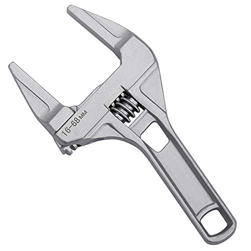 Llave Inglesa Ajustable Llave De Baño De Gran Apertura Llave De Baño De Aluminio Con Herramienta De Reparación De Baño De Mango Corto