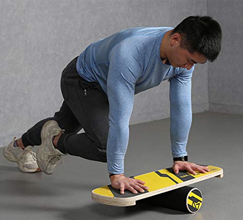 LLC-POWER Balance Board Instructor, Instructor De Equilibrio De Madera para La Aptitud con El Rodillo, para Surf, Sup, Wakesurf, Wakeskate, Esquí, Snowboard Y Skate