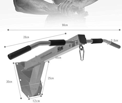 Lloow Pull-up Barras de Soporte de Pared Horizontal Bar Puerta Palanca Cubierta Equipo de la Aptitud del Acero Inoxidable de la Bolsa de Arena de la suspensión del Lazo de Soporte,Gris