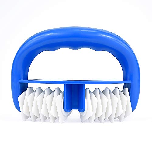 Locisne Body Roller Brush Celulitis Masajeador Mitt, uso en húmedo o en seco, gran Fascia y celulitis Blaster Deportes masaje herramienta para la liberación … (azul)