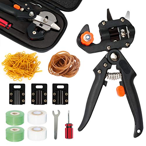 Locisne Jardín Injerto Poda Tijeras podar Tijeras Kit Herramientas Corte con Cuchillas reemplazables,Cintas,Bandas Goma,Llave Inglesa, Destornillador Juego jardinería para Plantas Árbol frutal Locisne Jardín Injerto Poda Tijeras podar Tijeras Kit Herramientas Corte con Cuchillas reemplazables,Cintas,Bandas Goma,Llave Inglesa, Destornillador Juego jardinería para Plantas Árbol frutal