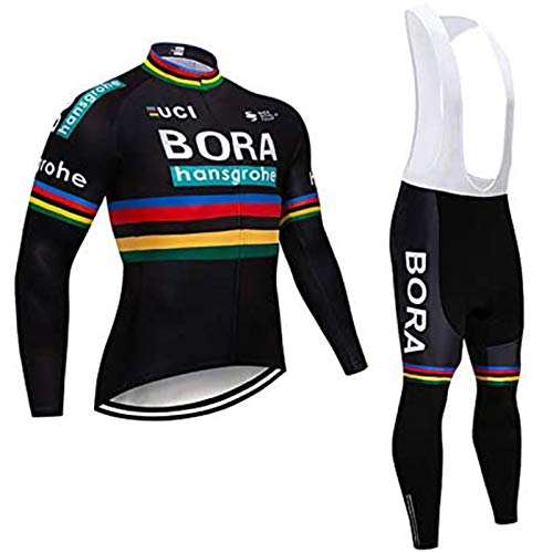 LOGASMART Conjunto Ciclismo Hombre Trajes de Bicicleta Ropa Btt Otoño Manga Larga Team