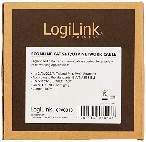 LogiLink - Cable de instalación Cat 5e FTP (100 m)