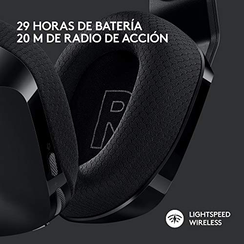 Logitech G G733 - Auriculares con Micrófono Inalámbricos, para Gaming con Diadema con Suspensión, Lightspeed, RGB Lightsync, Tecnología de Micrófono Blue VO!CE, Negro