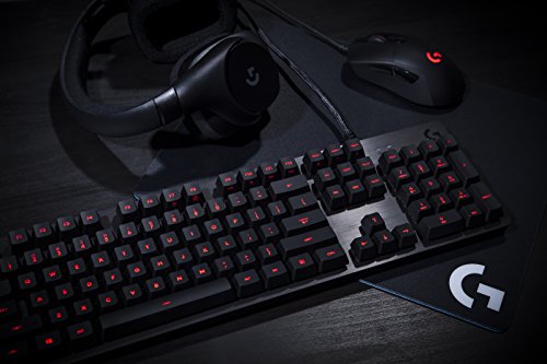 Logitech G413 - Teclado Gaming Mecánico, Teclas Retroiluminadas, Teclas Romer-G Táctil, Aleación de Aluminio 5052, Personalizable, Conexión de Paso de USB, QWERTY Español, Carbón