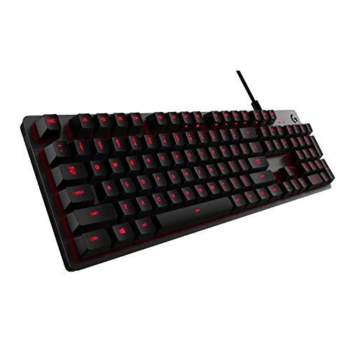 Logitech G413 - Teclado Gaming Mecánico, Teclas Retroiluminadas, Teclas Romer-G Táctil, Aleación de Aluminio 5052, Personalizable, Conexión de Paso de USB, QWERTY Español, Carbón