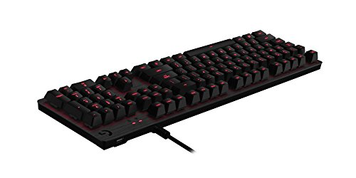 Logitech G413 - Teclado Gaming Mecánico, Teclas Retroiluminadas, Teclas Romer-G Táctil, Aleación de Aluminio 5052, Personalizable, Conexión de Paso de USB, QWERTY Español, Carbón