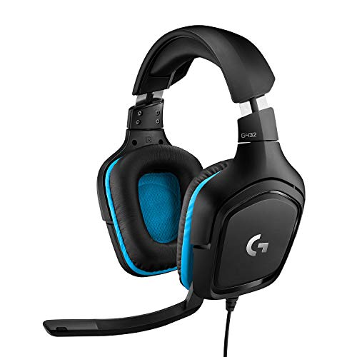 Logitech G432 Auriculares Gaming con Cable, Sonido 7.1 Surround, DTS Headphone:X 2.0, Transductores 50mm, USB y Jack Audio 3, 5mm, Microfóno Volteable, Peso Ligero, PC/Mac/Xbox One/PS4/Nintendo Switch Logitech G432 Auriculares Gaming con Cable, Sonido 7.1 Surround, DTS Headphone:X 2.0, Transductores 50mm, USB y Jack Audio 3, 5mm, Microfóno Volteable, Peso Ligero, PC/Mac/Xbox One/PS4/Nintendo Switch