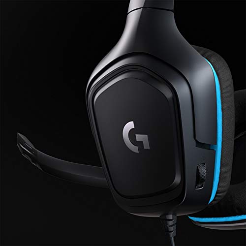 Logitech G432 Auriculares Gaming con Cable, Sonido 7.1 Surround, DTS Headphone:X 2.0, Transductores 50mm, USB y Jack Audio 3, 5mm, Microfóno Volteable, Peso Ligero, PC/Mac/Xbox One/PS4/Nintendo Switch