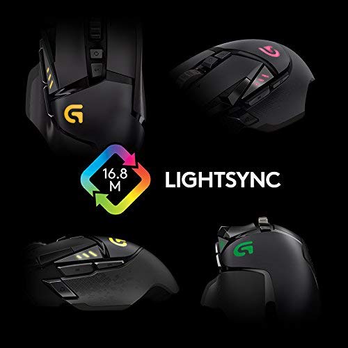 Logitech Proteus Spectrum - Ratón para Gaming con RGB Ajustable y 11 Botones programables, Negro (Reacondicionado)