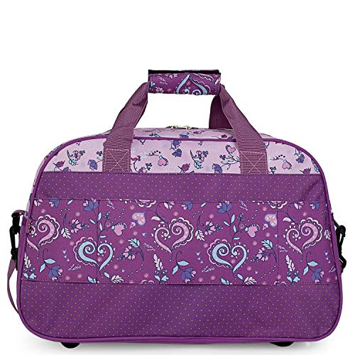 Lois - Bolsa Infantil Estampada de Niña Adaptable a Trolley Deporte Colegio Viaje Gimnasio Extraescolar Apertura Amplia Accesorios a Juego Calidad y Diseño 130245, Color Morado