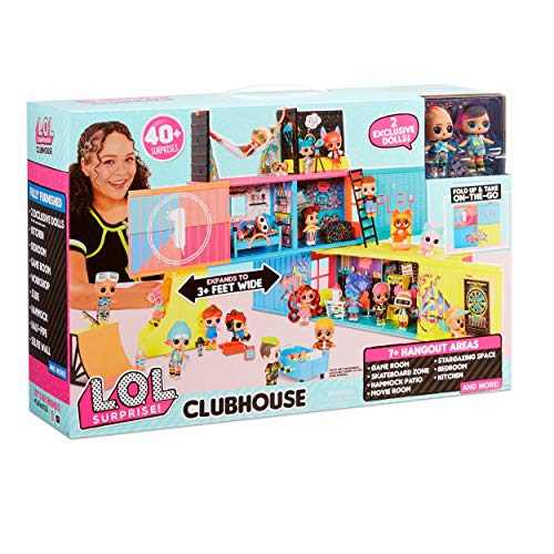 L.O.L. Surprise! Juego de Casa Club - con más de 40 Sorpresas - 2 Muñecas Exclusivas, 7 Áreas de Reunión - Cocina, Dormitorio, Sala de Juegos y Más L.O.L. Surprise! Juego de Casa Club - con más de 40 Sorpresas - 2 Muñecas Exclusivas, 7 Áreas de Reunión - Cocina, Dormitorio, Sala de Juegos y Más