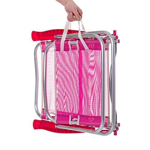 LOLAhome Silla 4 Posiciones de Aluminio con Brazos de Playa Garden (Rosa) LOLAhome Silla 4 Posiciones de Aluminio con Brazos de Playa Garden (Rosa)