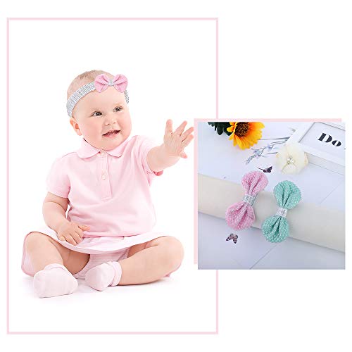 LOLIAS 10 Pcs Diademas Bebé Niña y Arcos Cinta Pelo para Niña Diademas de Flores Recién Nacidas Diadema para Niña Turbante Suaves Elásticas para Niñas Regalos Accesorios para El Cabello