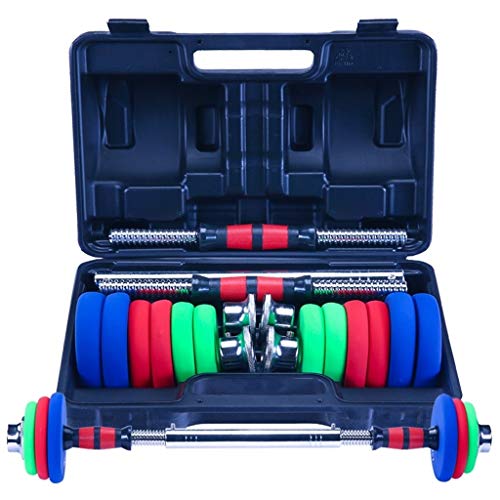 LOMJK Mancuerna Mancuernas Dumbbell Dumbbells 30 kg de Carga Ajustable con Mancuernas de Fitness Peso Kit 2 en 1 Familia y Gimnasia Dedicado Dumbbell Set Barra Conjunto Mancuernas Dumbbells LOMJK Mancuerna Mancuernas Dumbbell Dumbbells 30 kg de Carga Ajustable con Mancuernas de Fitness Peso Kit 2 en 1 Familia y Gimnasia Dedicado Dumbbell Set Barra Conjunto Mancuernas Dumbbells