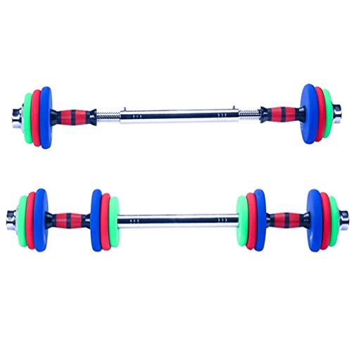 LOMJK Mancuerna Mancuernas Dumbbell Dumbbells 50 kg de Carga Ajustable con Mancuernas de Fitness Peso Kit 2 en 1 Familia y Gimnasia Dedicado Dumbbell Set Barra Conjunto Mancuernas Dumbbells