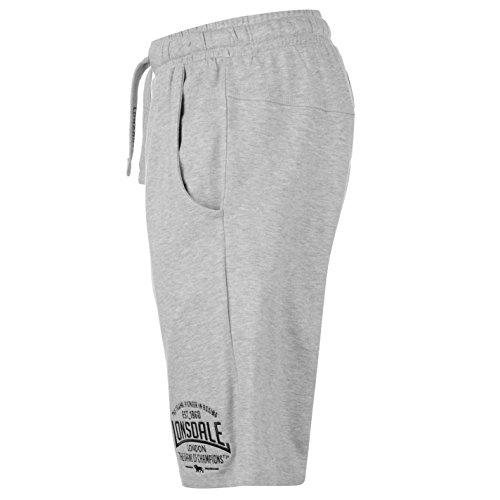 Lonsdale - Pantalones cortos ligeros, tipo bóxer, para hombre, Hombre, Gris claro, L