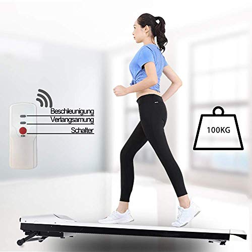 LONTEK Cinta de Correr Portátil con Ruedas Plegables, Cinta para Andar Plana y Delgada, Aplicaciòn Deportiva, sin Instalaciòn, Control Remoto, Máquina para Correr para Hogar / Oficina