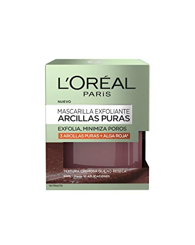 L'Oreal Paris Dermo Expertise - Arcillas puras mascarilla purificante, color rojo - total 50 ml L'Oreal Paris Dermo Expertise - Arcillas puras mascarilla purificante, color rojo - total 50 ml