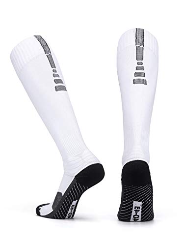 Los Hombres Calcetines de fútbol, Calcetines de Compresión Deportivas para Niños Adultos, Largas de Soccer de Algodón Elástico Transpirable, para Baloncesto, Lacrosse, Rugby, Hockey& Otros Deportes