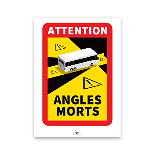 Lote 3 Vinilos Pegatinas Especial Camión · Atención Ángulo muerto / Angles Morts - Medida 17x25cm Lote 3 Vinilos Pegatinas Especial Camión · Atención Ángulo muerto / Angles Morts - Medida 17x25cm