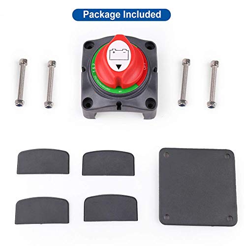 LotFancy Interruptor Aislador de Batería 4 en 1 Interruptor de Desconexión para Vehículos Náuticos RV ATV UTV, 6V 12V 24V 48V 60V Resistente e Impermeable 275/1250 Amperios (1-2-Both-OFF 4 en 1) LotFancy Interruptor Aislador de Batería 4 en 1 Interruptor de Desconexión para Vehículos Náuticos RV ATV UTV, 6V 12V 24V 48V 60V Resistente e Impermeable 275/1250 Amperios (1-2-Both-OFF 4 en 1)