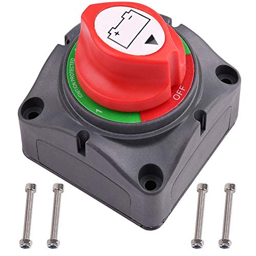 LotFancy Interruptor Aislador de Batería 4 en 1 Interruptor de Desconexión para Vehículos Náuticos RV ATV UTV, 6V 12V 24V 48V 60V Resistente e Impermeable 275/1250 Amperios (1-2-Both-OFF 4 en 1) LotFancy Interruptor Aislador de Batería 4 en 1 Interruptor de Desconexión para Vehículos Náuticos RV ATV UTV, 6V 12V 24V 48V 60V Resistente e Impermeable 275/1250 Amperios (1-2-Both-OFF 4 en 1)