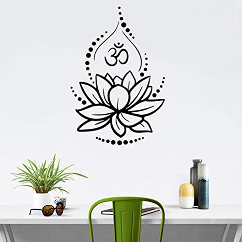 Loto Creativo Vinilo Tatuajes de Pared Om Signo Vinilo Pegatinas de Pared Yoga Meditación Tatuajes de Murales Extraíble Art Room Decor Loto Creativo Vinilo Tatuajes de Pared Om Signo Vinilo Pegatinas de Pared Yoga Meditación Tatuajes de Murales Extraíble Art Room Decor