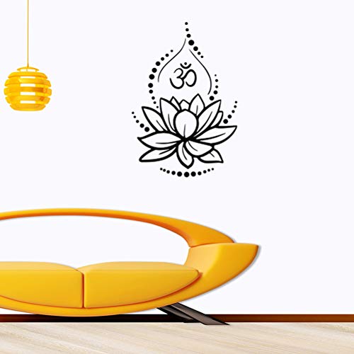 Loto Creativo Vinilo Tatuajes de Pared Om Signo Vinilo Pegatinas de Pared Yoga Meditación Tatuajes de Murales Extraíble Art Room Decor Loto Creativo Vinilo Tatuajes de Pared Om Signo Vinilo Pegatinas de Pared Yoga Meditación Tatuajes de Murales Extraíble Art Room Decor
